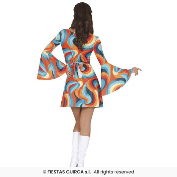déguisement robe rond 70's