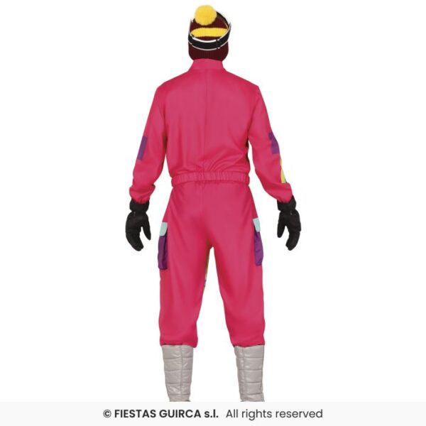déguisement skieur 80's bleu fluo