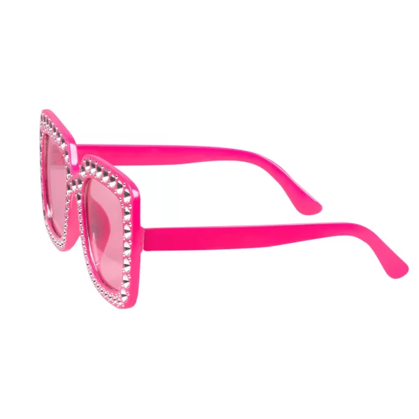 lunettes bling bling rose