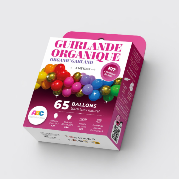 guirlande organique ballons multicolores
