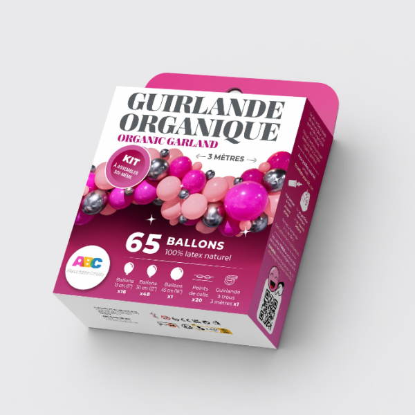 guirlande organique ballons roses