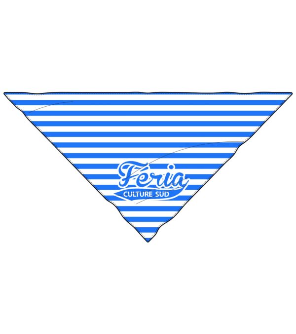 bandana féria rayures bleues