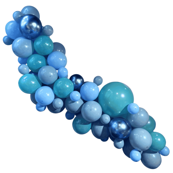 guirlande organique ballons bleus